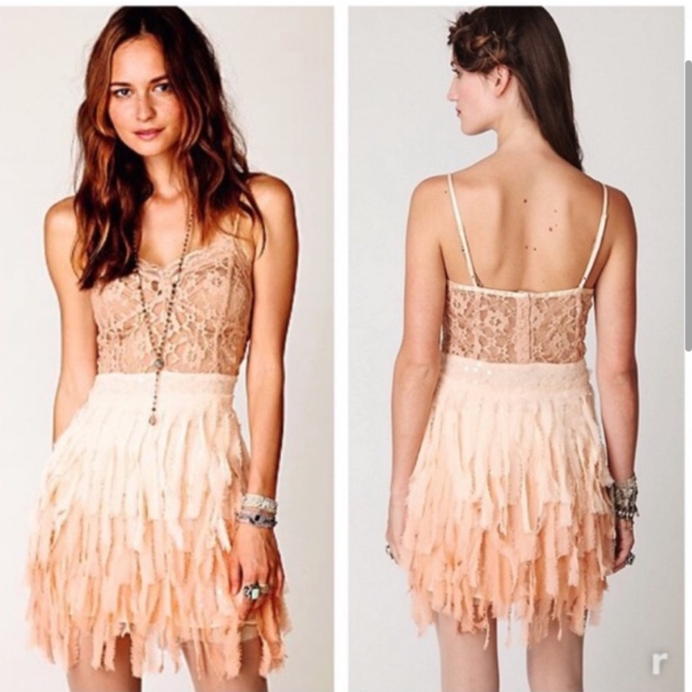 Intimately Free People rare feather sequin lace dress